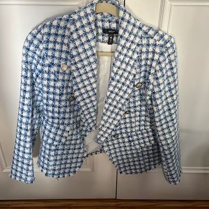 Aqua tweed blazer